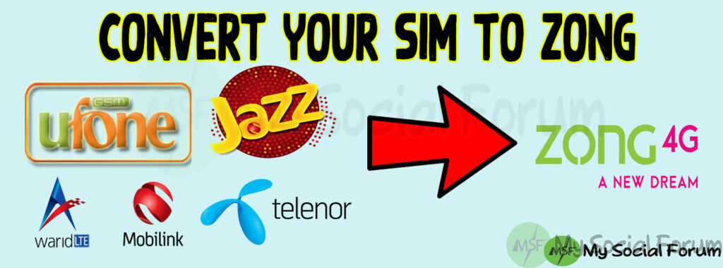 Convert any sim to Zong