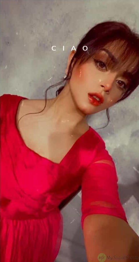 Alizeh shah in red