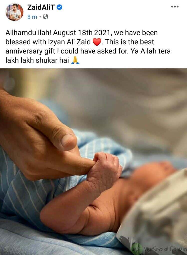 Yumnah Zaid first baby