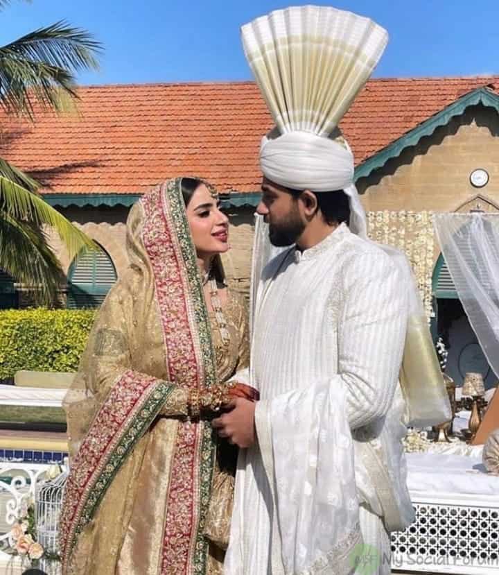Saboor Aly and Ali ansari nikkah pics