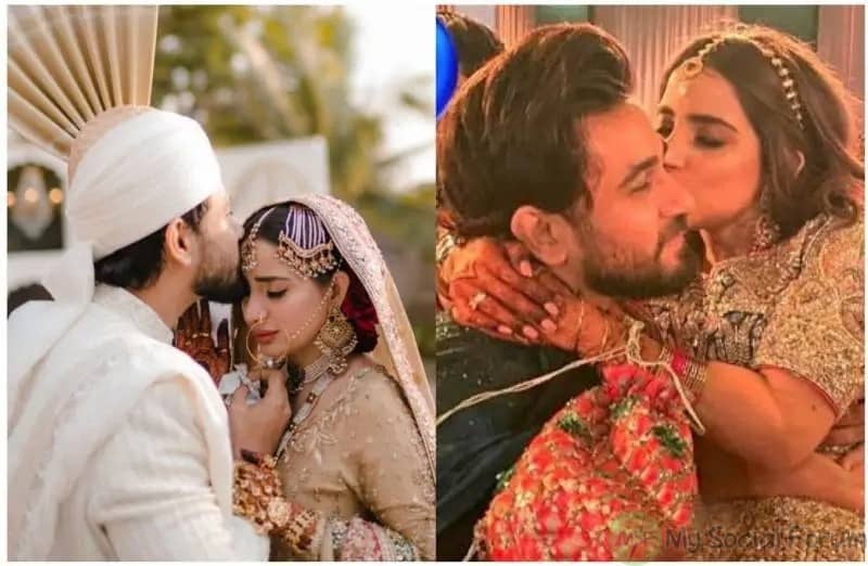saboor Aly and Ali ansari wedding photos criticized by kiran naz 